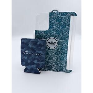 Peter Millar Crown Seal Can Cooler / Koozie - Atlantic Blue Wave